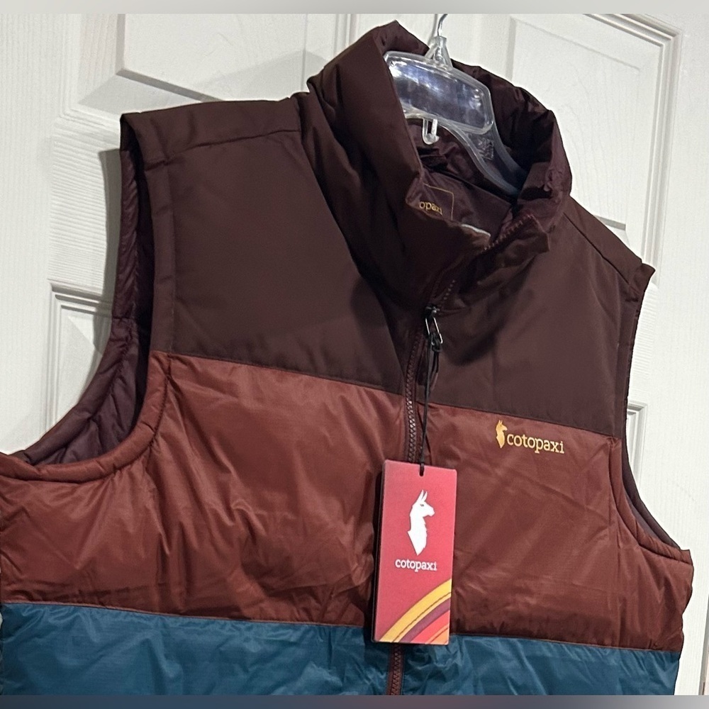 Cotopaxi Men's Large Solazo Down Vest Chestnut NWT Durable Water Resistant - Picture 2 of 9